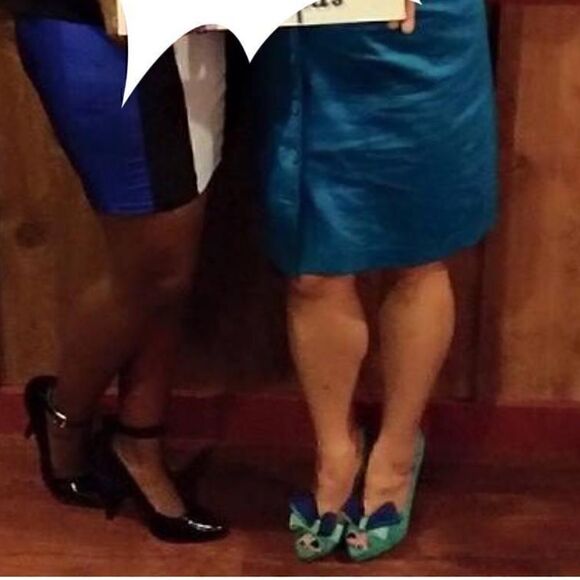 JEFFREY CAMPBELL blue suede heels.  Size 7 Vintage style GUC - Picture 11 of 11